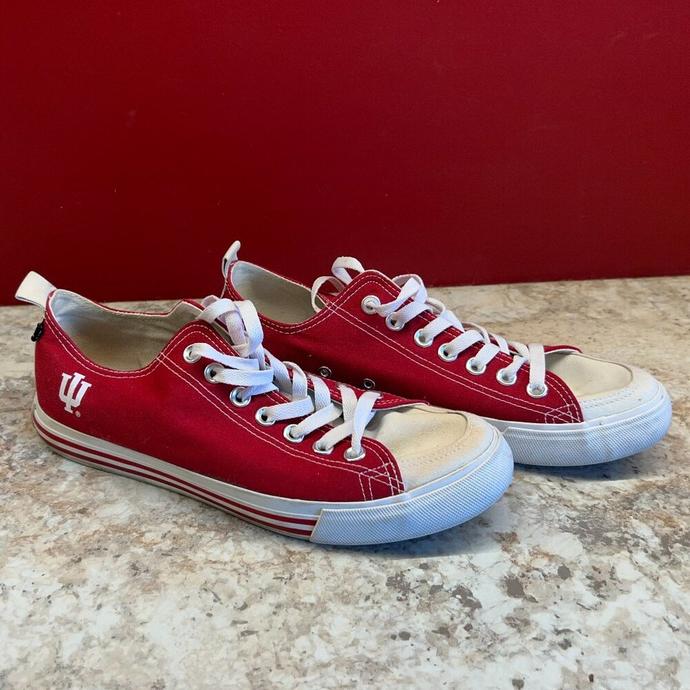 Indiana University Hoosier Red & White Skicks Sneakers Womens Size 10M